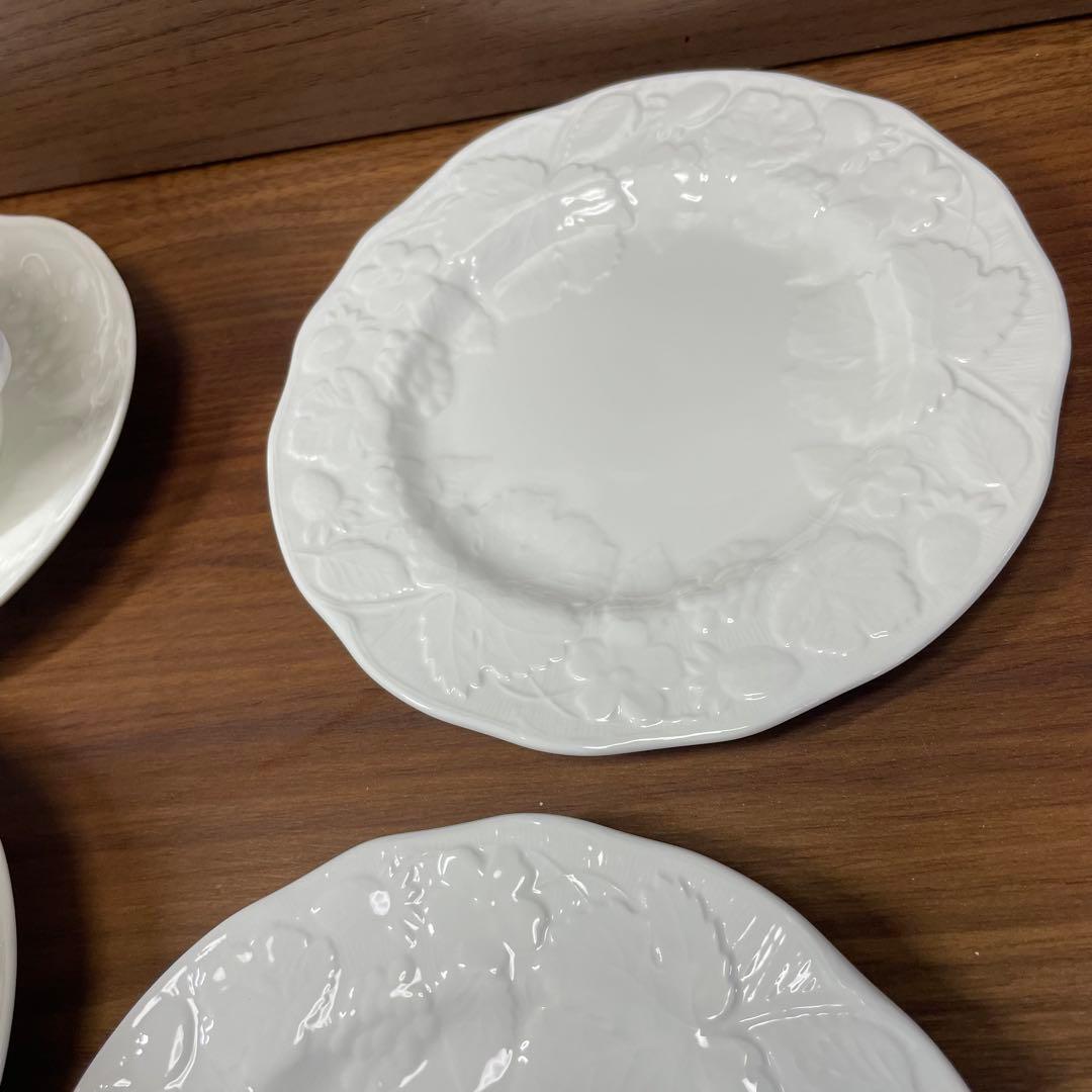 【廃盤】新品　黒壺　10点セット　ウェッジウッド ストロベリーバイン 未使用