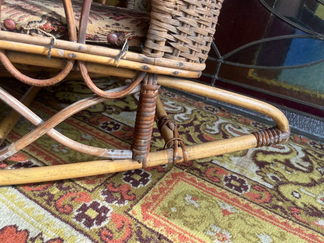 ゆりかご バスケット カゴ インテリア 昭和レトロ 当時物 アンティーク