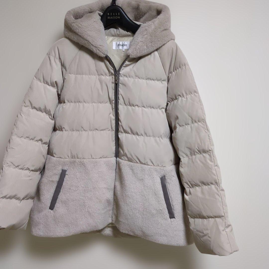 PINORE ファー＆ダウンフードジャケット