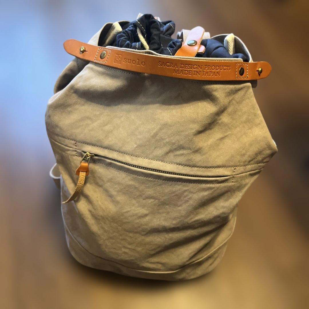 Suolo スオーロ　ナップサック　グレー