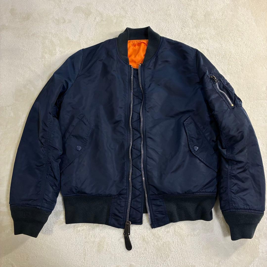 ALPHA MA-1 フライトジャケット S ネイビー メンズ アルファ