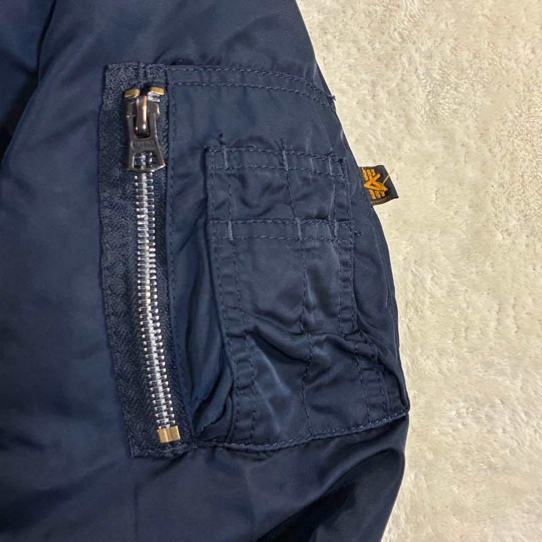 ALPHA MA-1 フライトジャケット S ネイビー メンズ アルファ