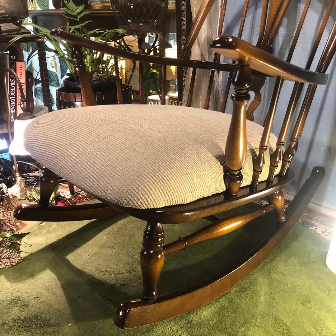 のん 　オールドヴィンテージ 飛騨産業　キツツキマーク ロッキングチェア