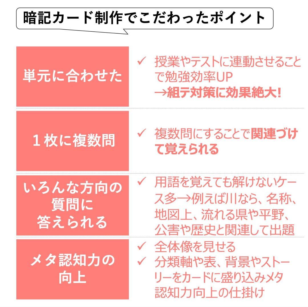 中学受験【6年上 社会 全セット1-17回】暗記カード 予習シリーズ 組分け