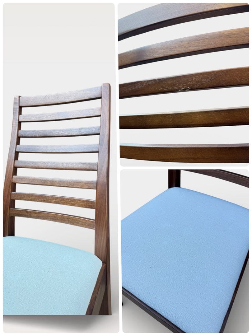 ②秋田木工 IDC大塚家具 ダイニングチェア ラダーバック 曲げ木 ２脚