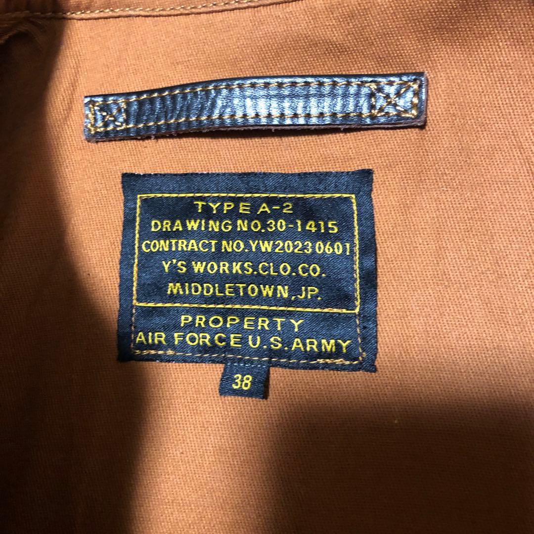 【美品】Y’s WORKS ホースハイド A-2 レザージャケット 赤リブ 38