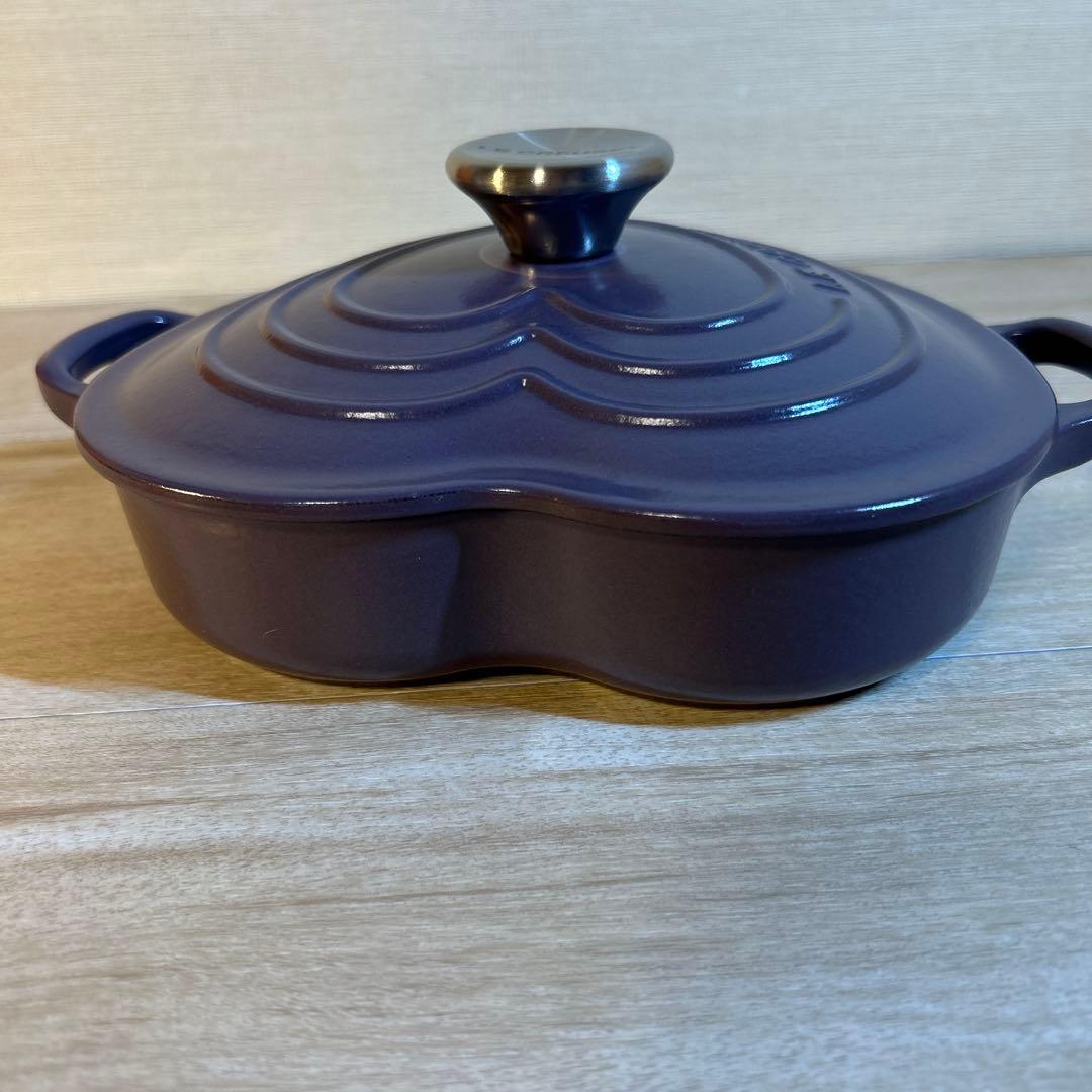 ルクルーゼ　ダムールディッシュ　ハート　ハート型鍋　浅鍋　両手鍋　アメジスト