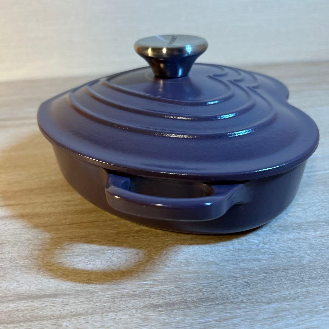 ルクルーゼ　ダムールディッシュ　ハート　ハート型鍋　浅鍋　両手鍋　アメジスト