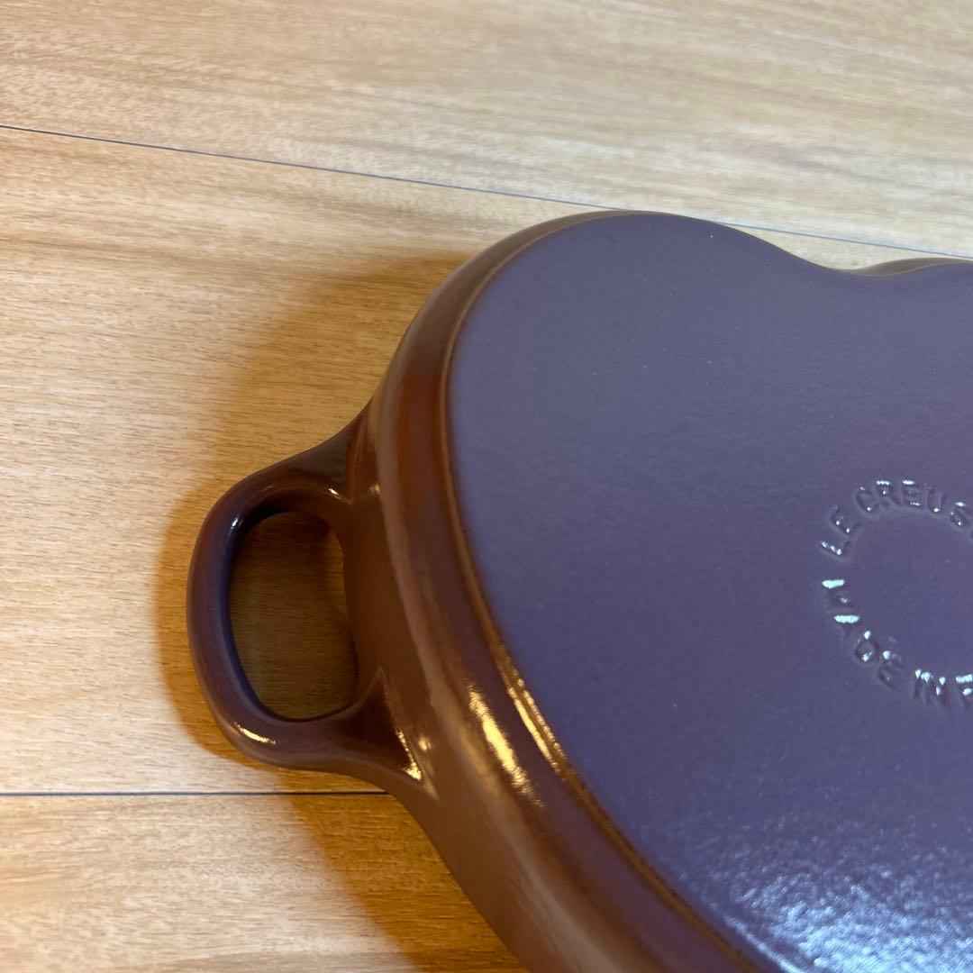 ルクルーゼ　ダムールディッシュ　ハート　ハート型鍋　浅鍋　両手鍋　アメジスト