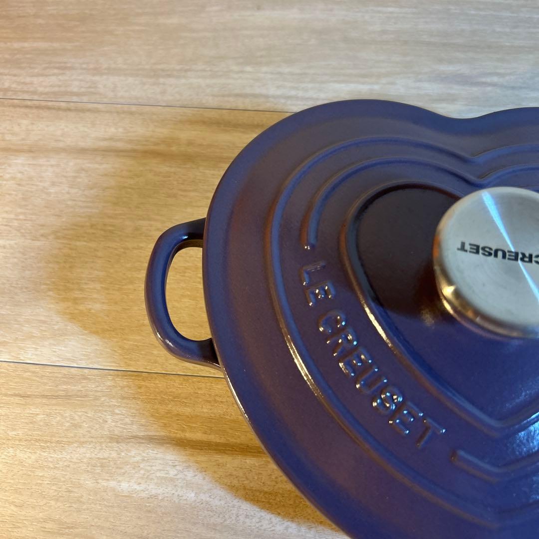 ルクルーゼ　ダムールディッシュ　ハート　ハート型鍋　浅鍋　両手鍋　アメジスト