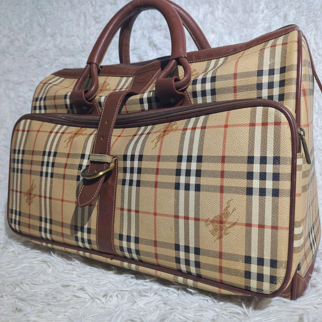 〈大型サイズ〉BURBERRYS ノバチェック ボストンバッグ シャドーホース