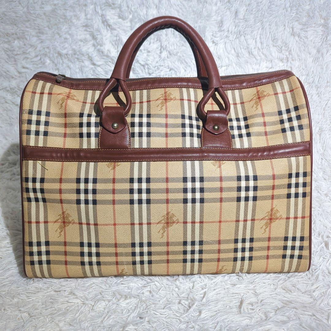 〈大型サイズ〉BURBERRYS ノバチェック ボストンバッグ シャドーホース