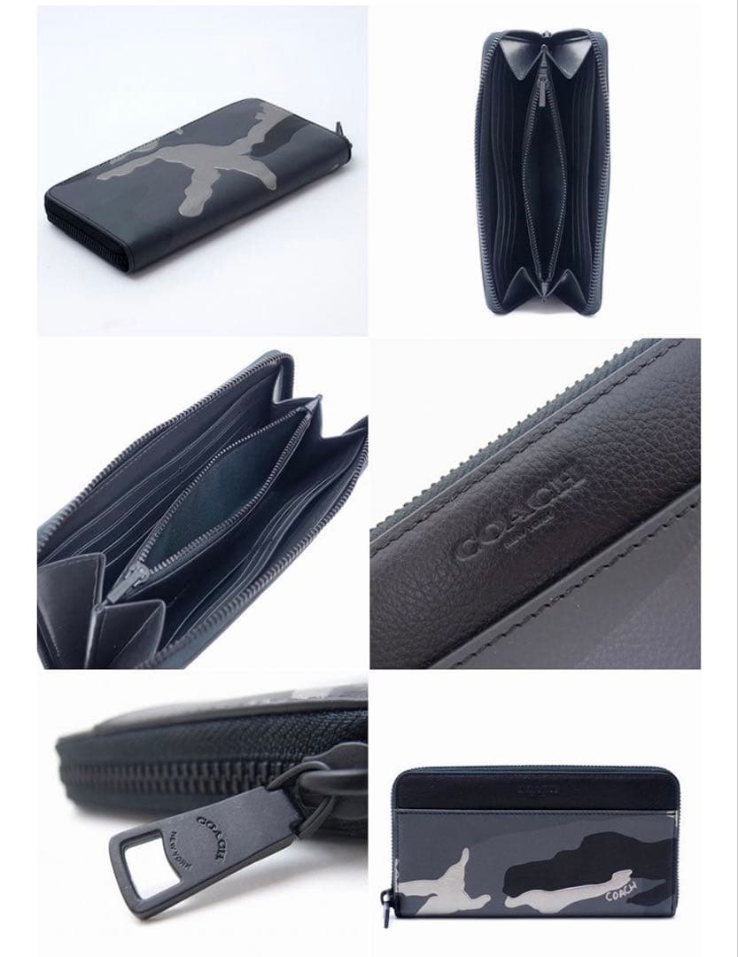 コーチ メタリック カモ プリント 長財布 F30280GRM 迷彩 カモフラ