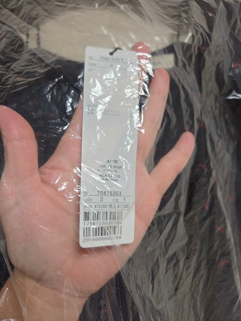 COCO DEAL　スクエアネックプリントワンピース　ネイビーリボン★大人気完売