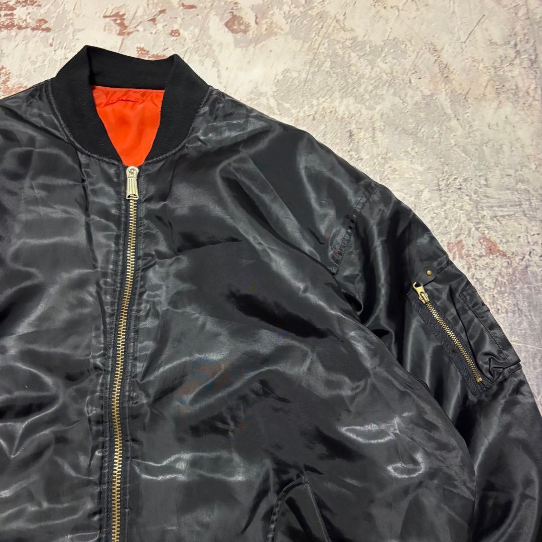 MA-1 フライトジャケット ボンバージャケット ブラック 中綿 ミリタリー