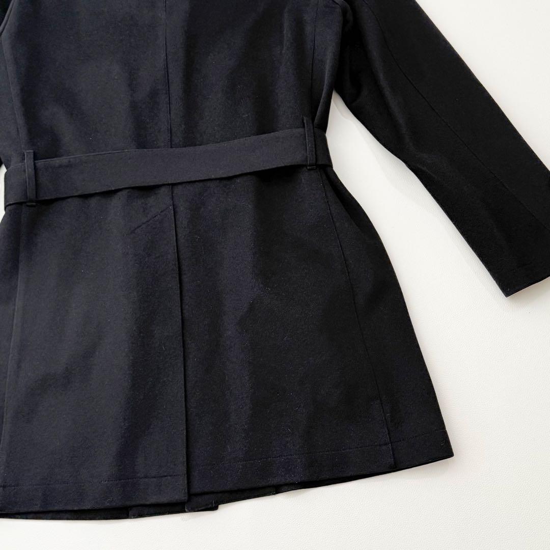 SHIPS ロロピアーナ ストームシステム ステンカラーコート M 黒 ベルト