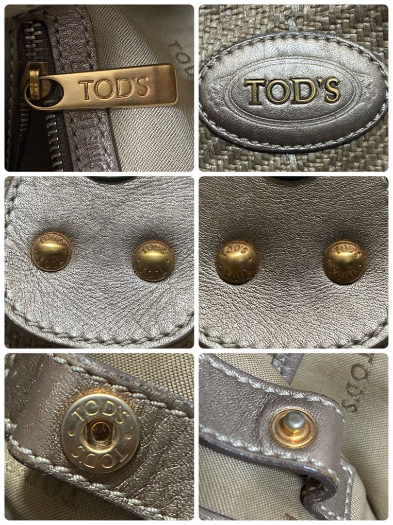 Tod's トッズ Gライン 2way ゴールド金具 ロゴ 刻印 大容量 肩掛け