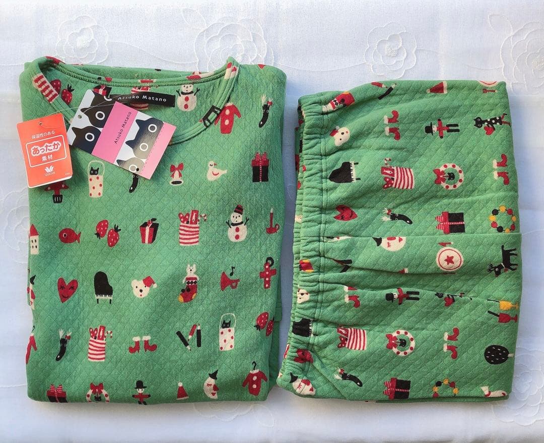 中わた入りキルトニット素材・L★マタノアツコ　パジャマ　ルームウェア