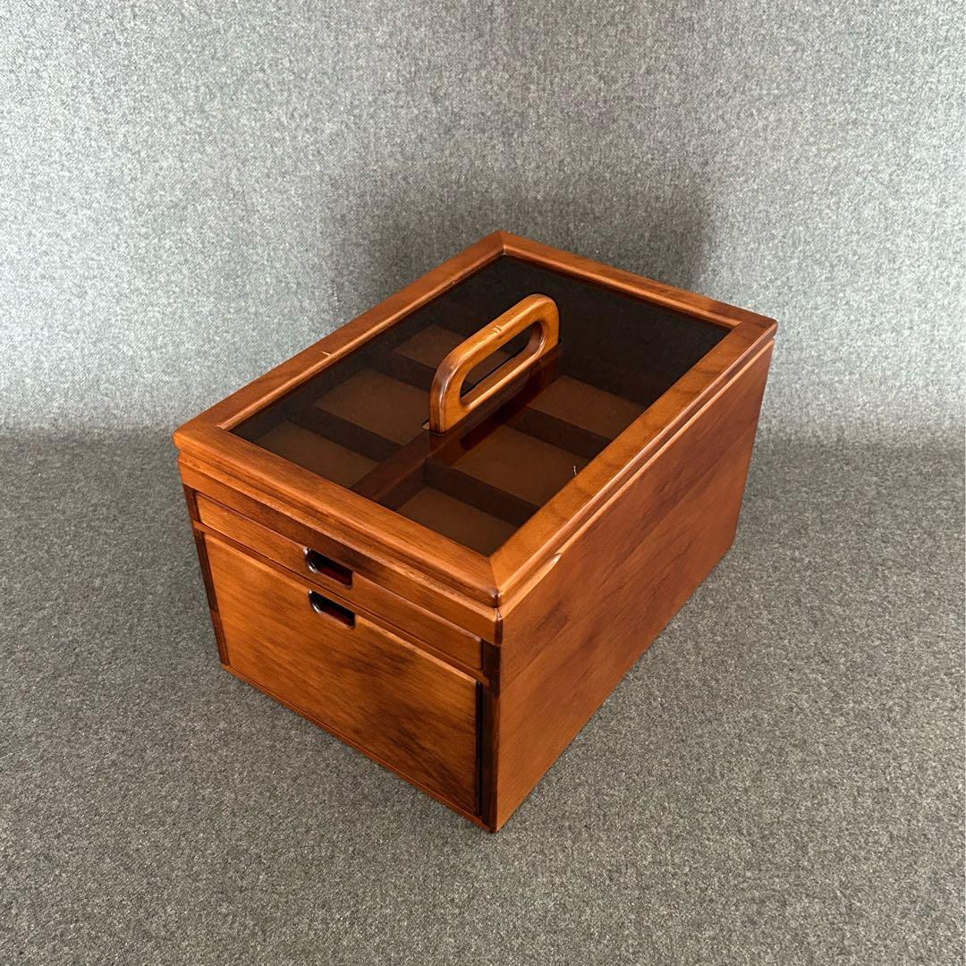 豊岡クラフト小物収納アクセサリーケース文具薬救急箱メイクボックス机上整理