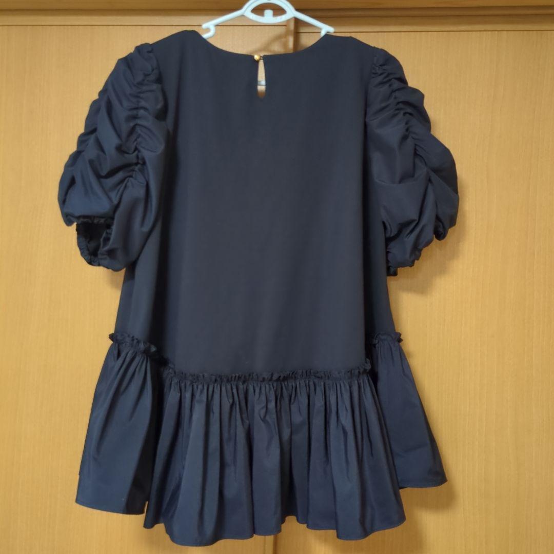 美品　Rose Tiara ネイビー フリル Aライン トップス