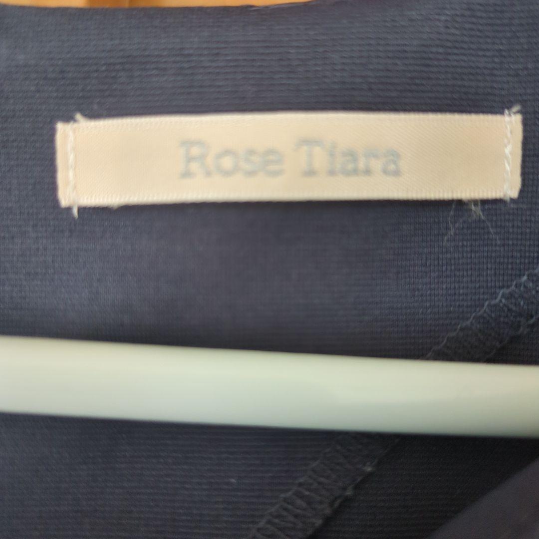 美品　Rose Tiara ネイビー フリル Aライン トップス