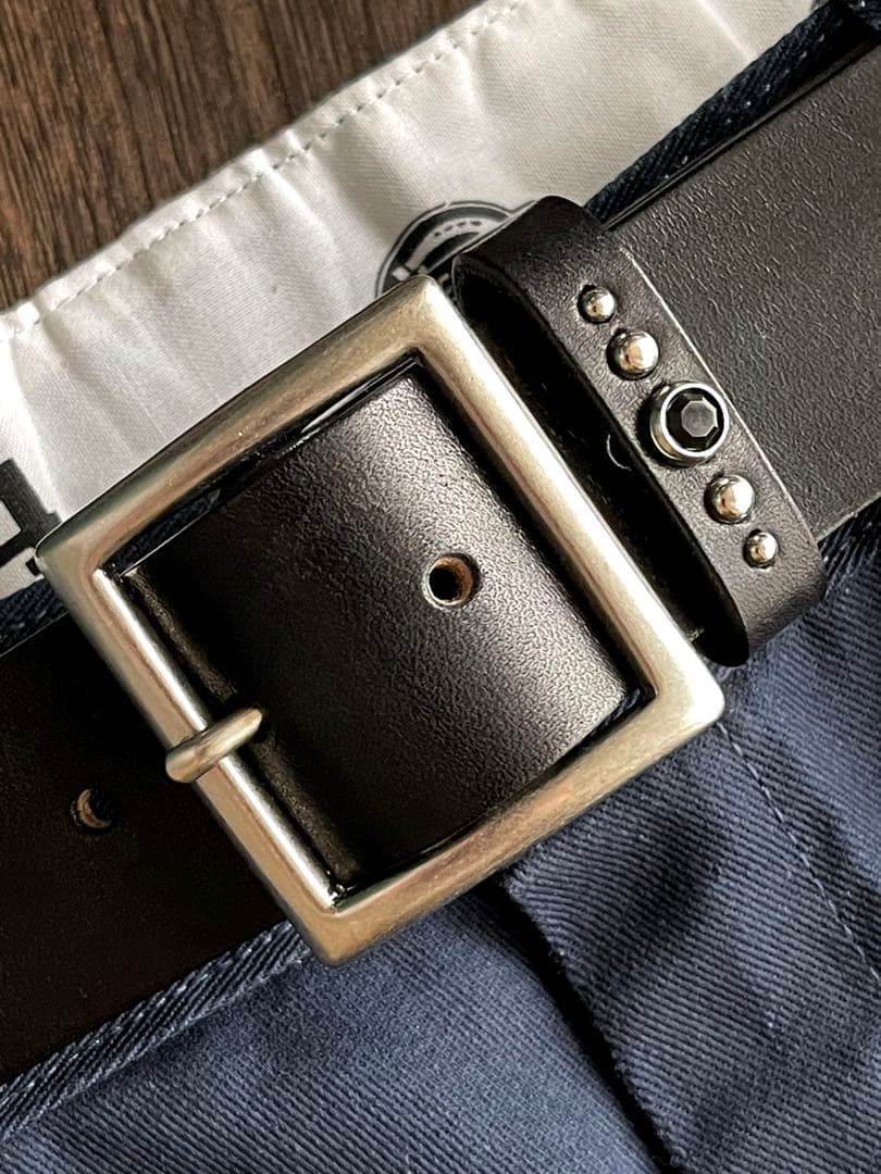 ディッキーズ874専用スタッズベルト　昭南ベンズ　シルバーHTC CALEE