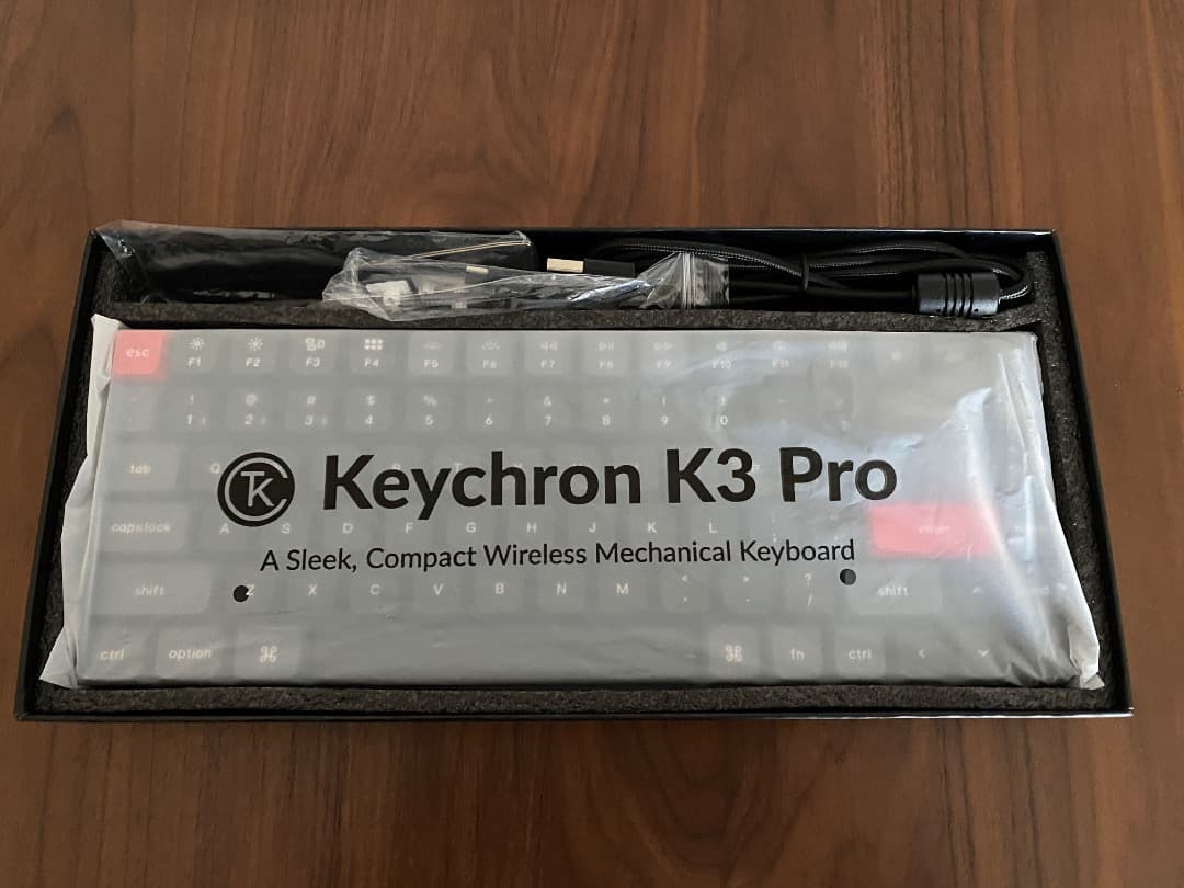 Keychron K3 Pro QMK/VIA US配列 白LED 茶軸