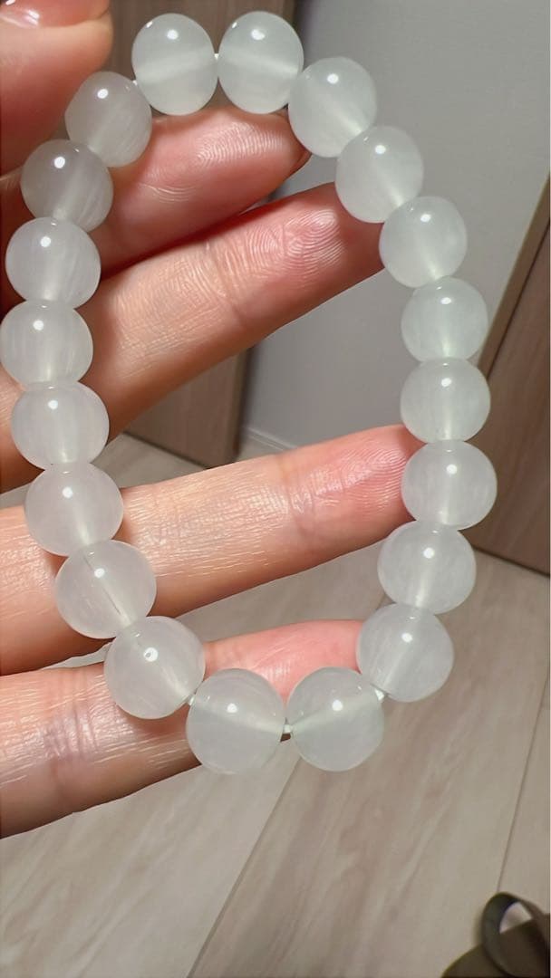 特選‼️天然翡翠　贅沢品、氷種深海ブルー大粒ブレスレット