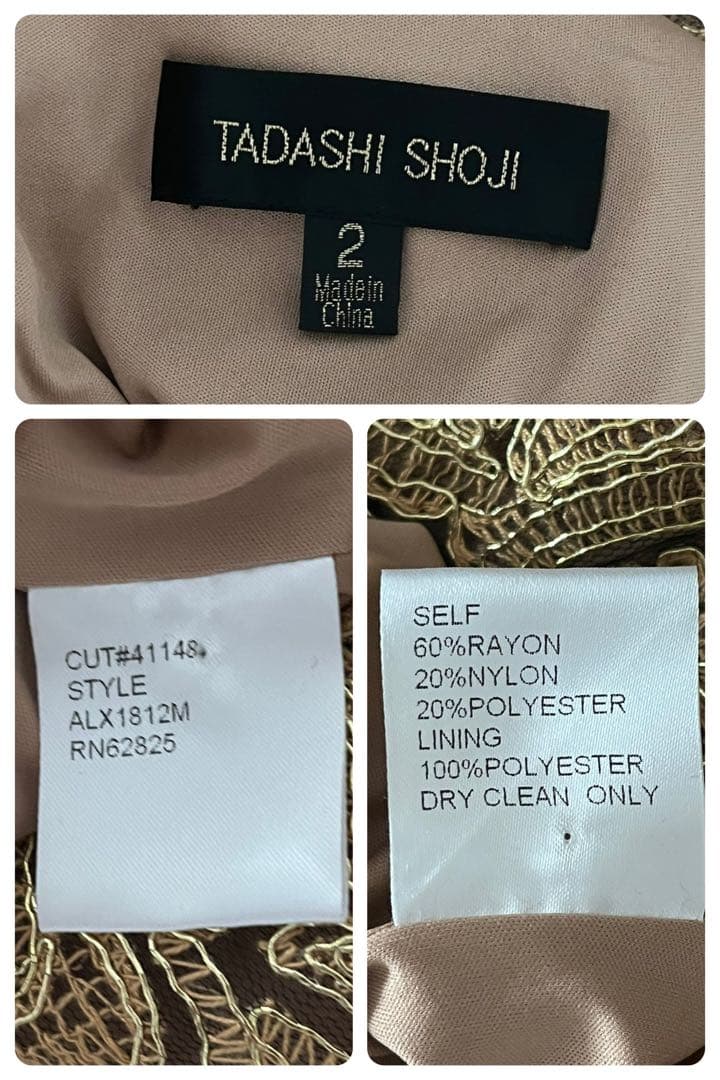 Tadashi Shoji 刺繍入りドレス US 2