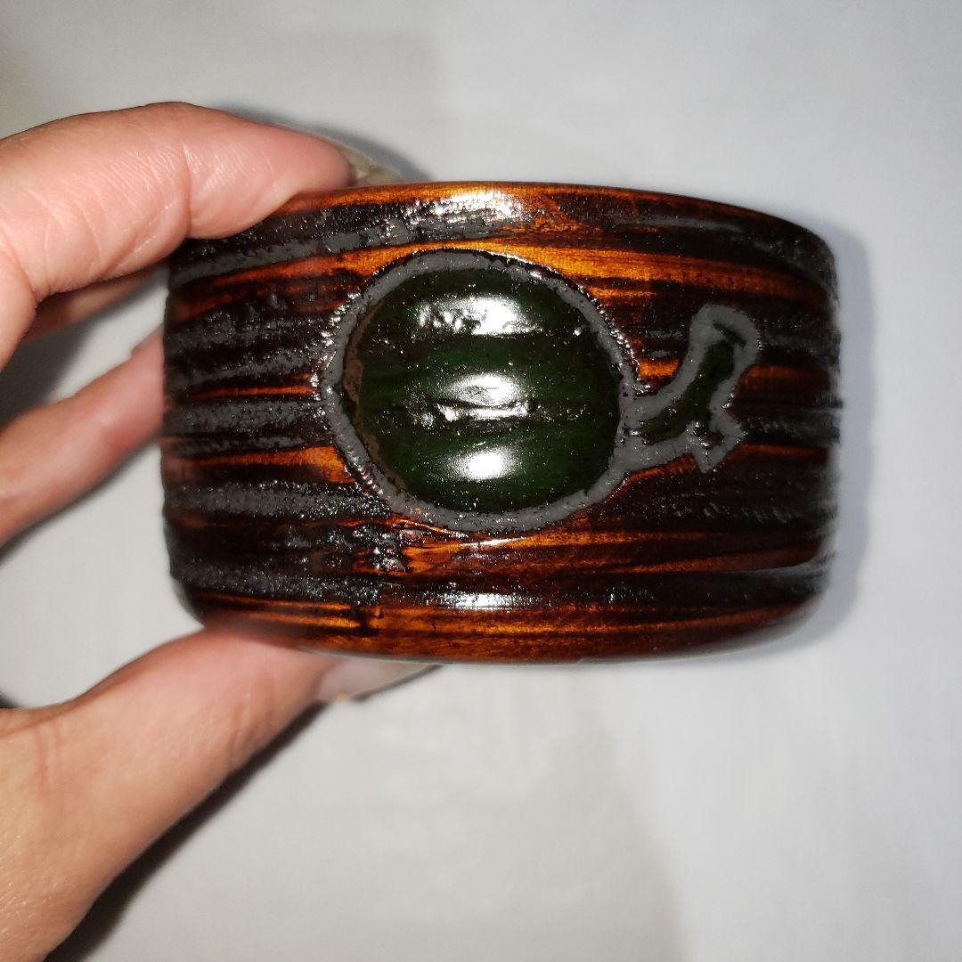 未使用　岡山特産品　鳥城彫　漆器　木製小鉢