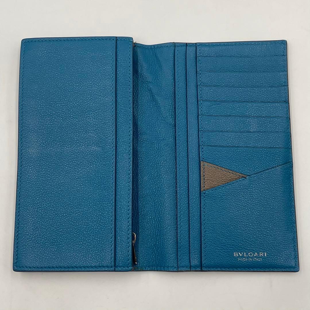 【美品】ブルガリ 長財布 二つ折り財布 ビーゼロワン サークルロゴ 箱付き