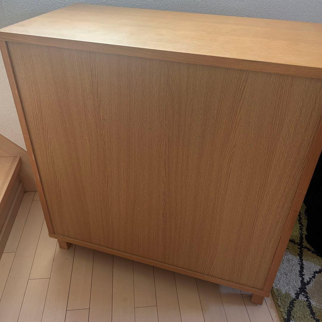 無印良品　木製キャビネット　幅80×奥行40×高さ83 オーク材