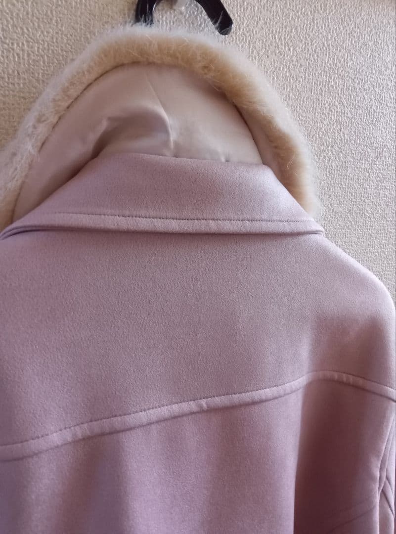 お値下げ新品！マルン 4L17号 ライダースジャケット フェイクスエード ピンク