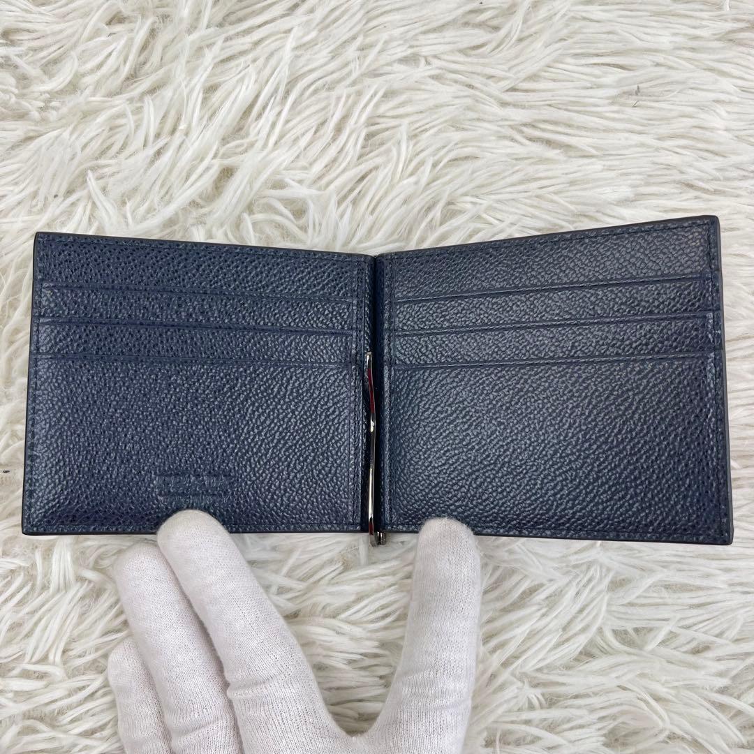 新品未使用/RFID搭載/近年モデル✨PRADA マネークリップ メタルロゴ財布