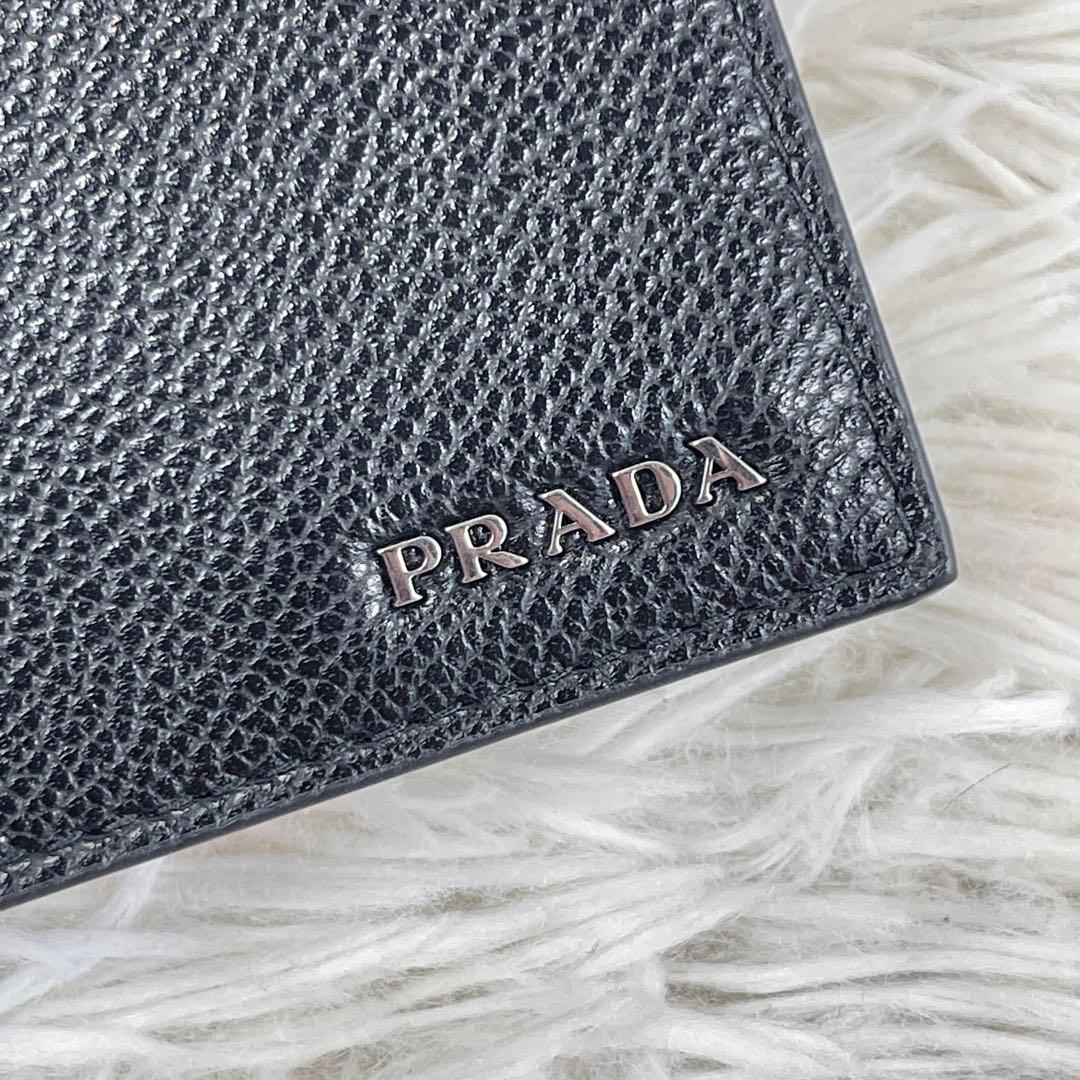 新品未使用/RFID搭載/近年モデル✨PRADA マネークリップ メタルロゴ財布