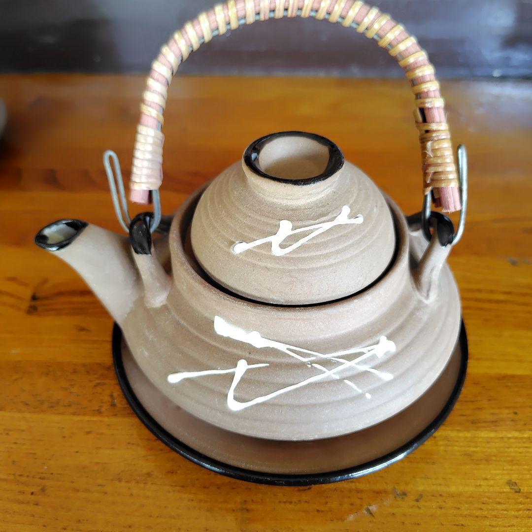 松葉平型土瓶　8セット