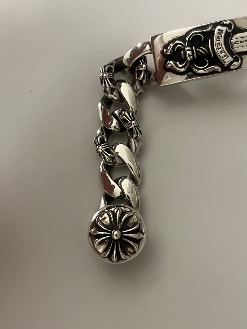 クロムハーツ ダガーIDクリップ ブレスレット ファンシー 8リンク 新品同様