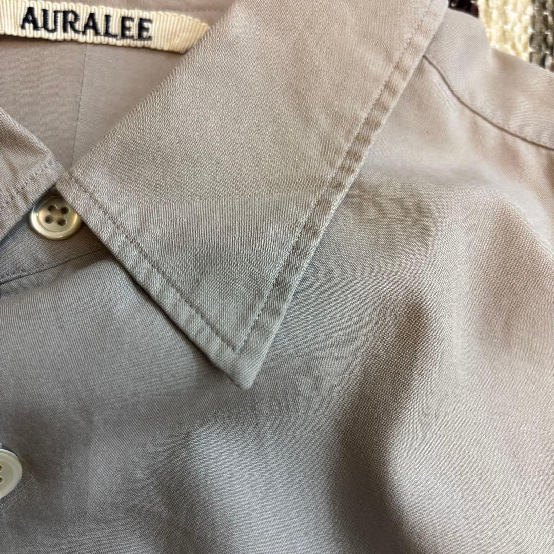 AURALEE オーラリー WASHED FINX TWILL SHIRTS
