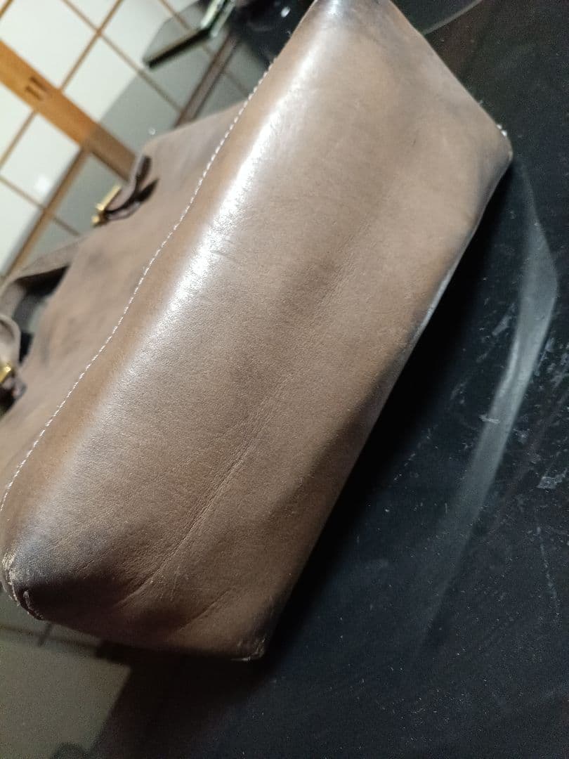 つっしー　　vasco ブラウンレザー トートバッグ