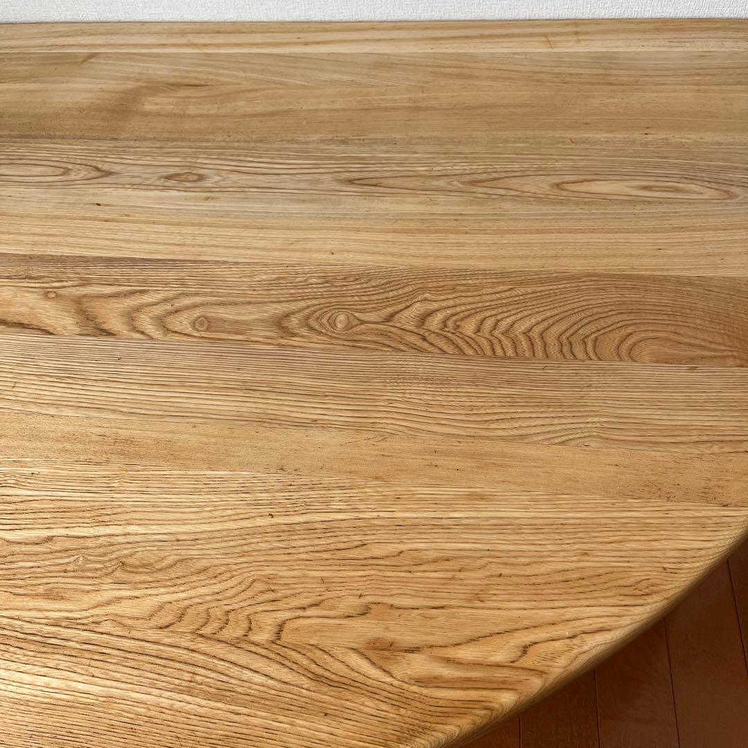 Karimoku カリモク　 国産　無垢　半円テーブル　オイル仕様　半月テーブル