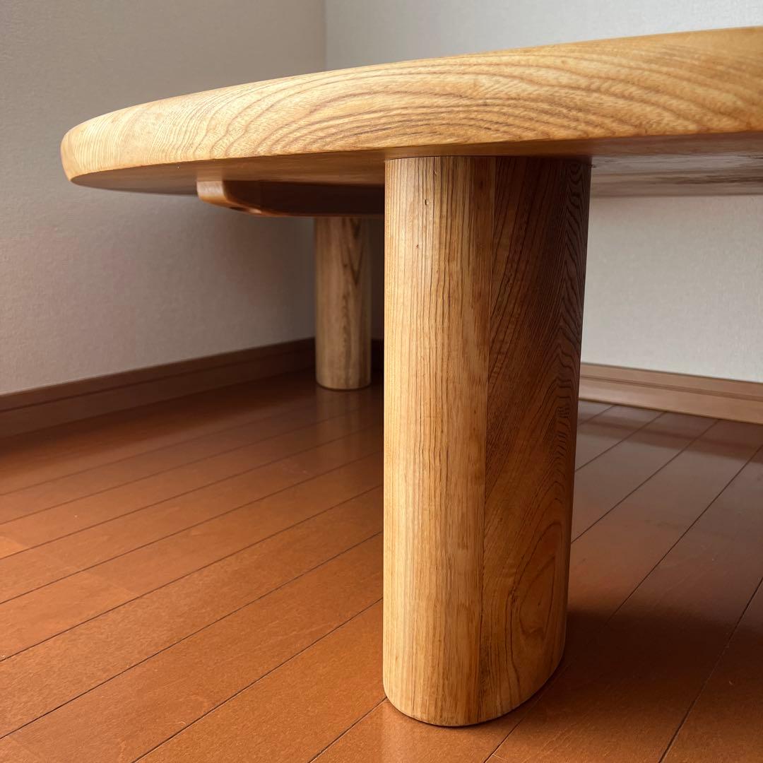 Karimoku カリモク　 国産　無垢　半円テーブル　オイル仕様　半月テーブル