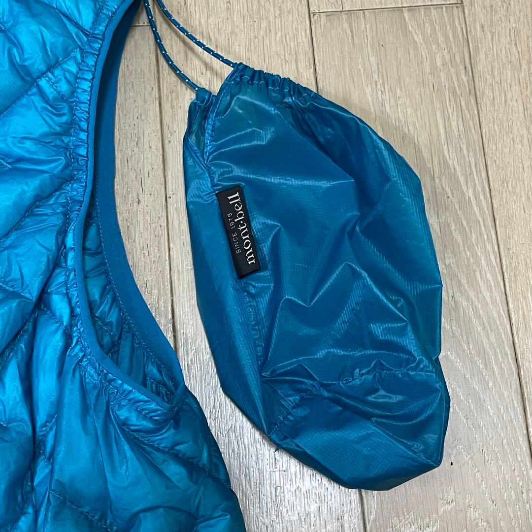 JOG　モンベル　プラズマ1000 ダウン ベスト　レディースL ブルー系