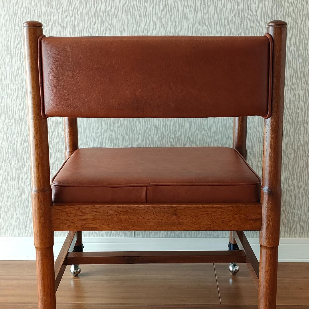 〈美品〉ヴィンテージ　アームチェア　キャスター付き　ダイニング