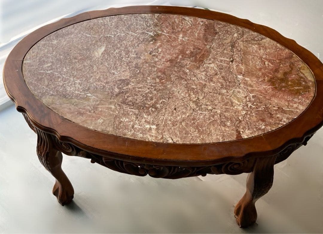 【美品】木彫り テーブル