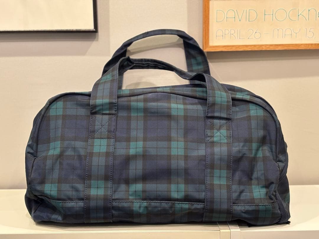 BEAMS GOLFブラックウォッチ シューズケース付き ボストンバッグ