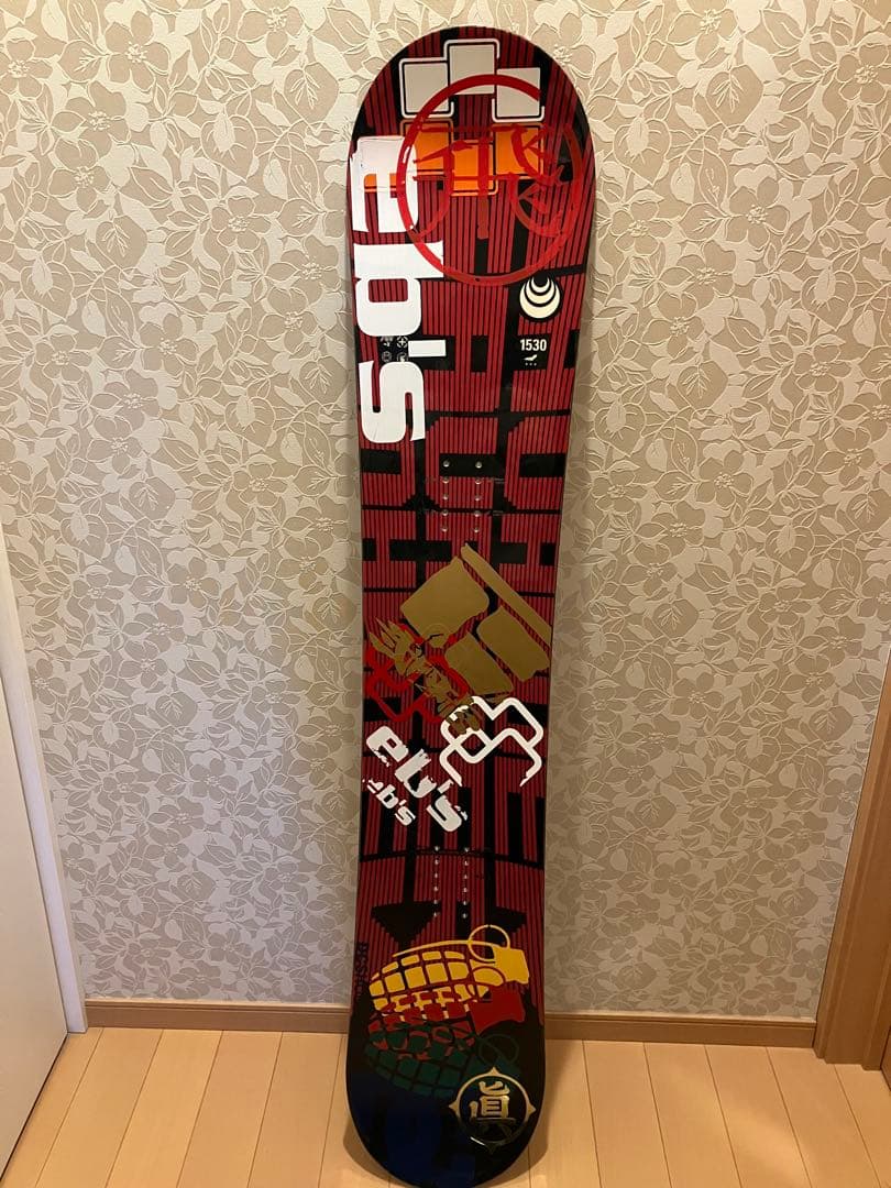 値下げ　スノーボード 153cm savander 赤黒デザイン