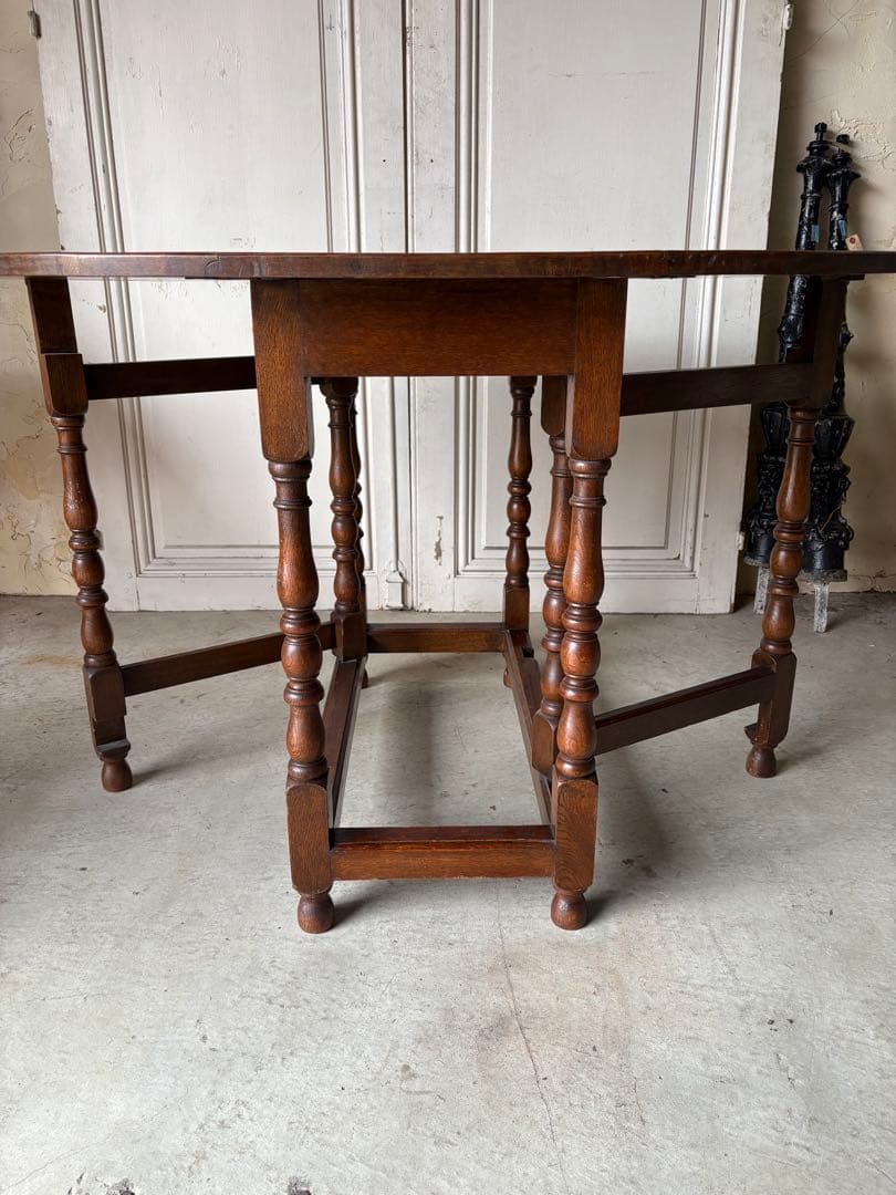 オーク　バタフライテーブル/アンティーク