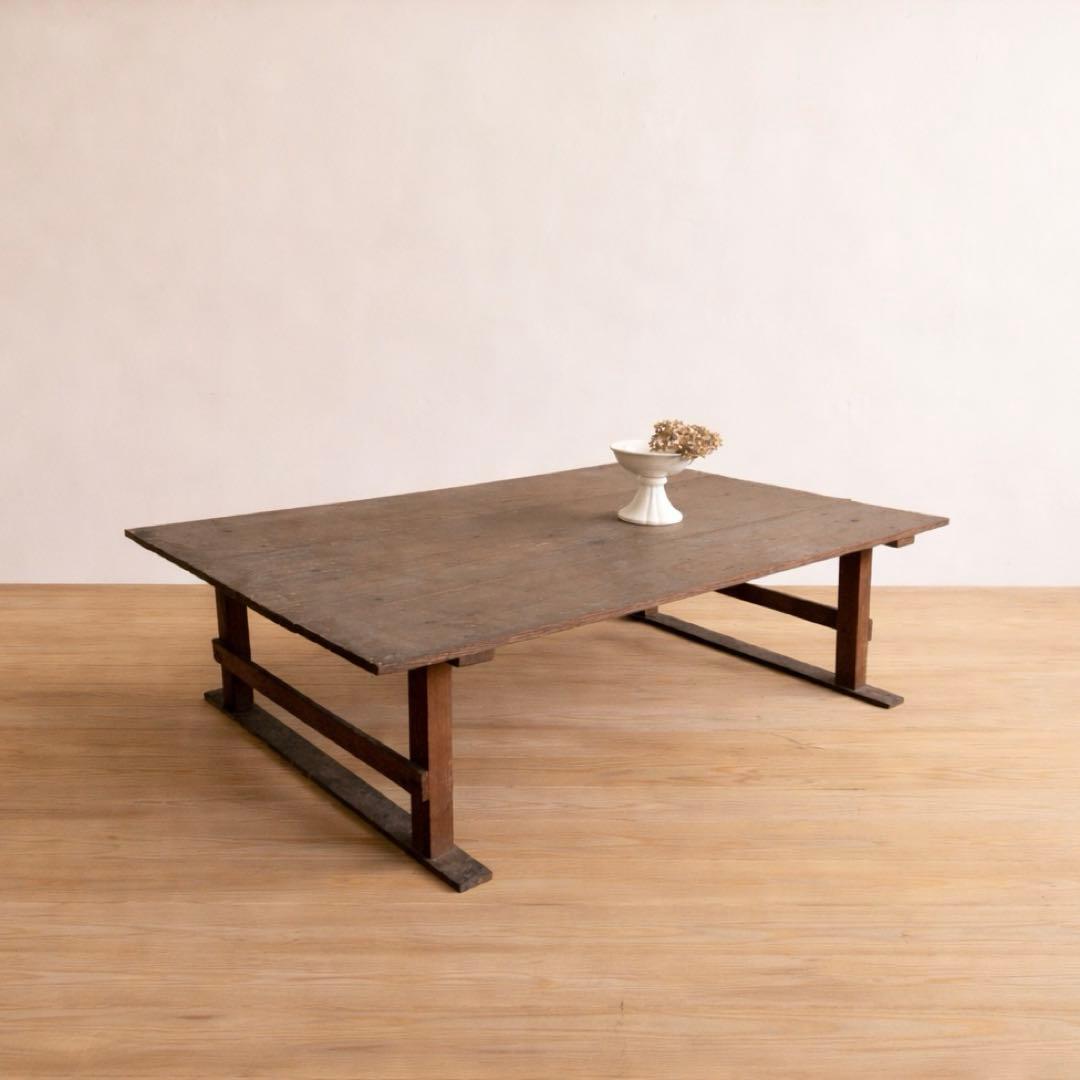 ローテーブル　幅 128.5㎝　M053　古家具　ビンテージ　アンティーク