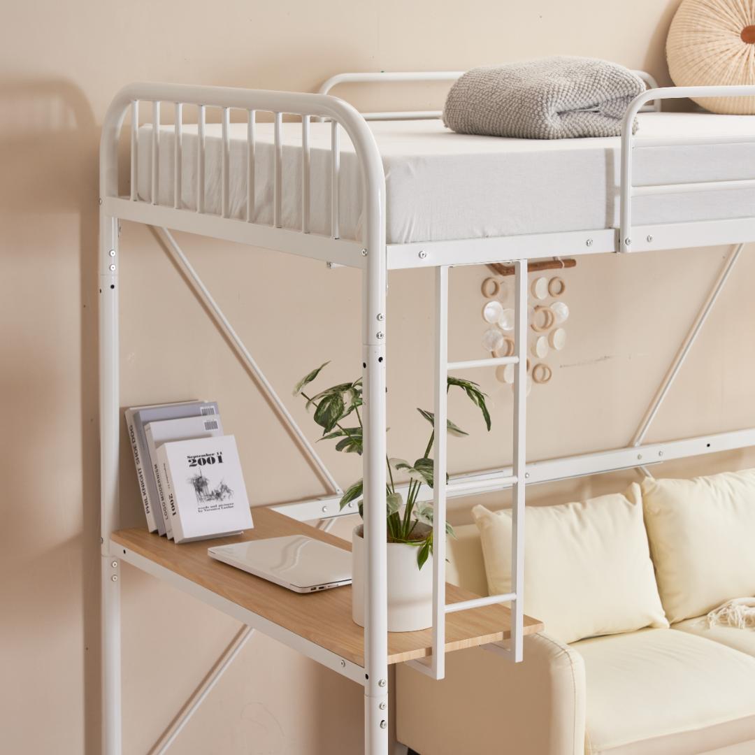 超人気！システムベット ロフトベッド シングル コンセント付き北欧風 Black