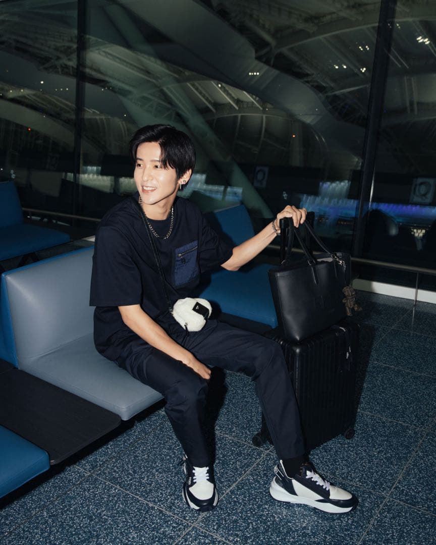 1/22 目黒蓮くん着用　FENDI FF ジャカード キーホルダー　熊チャーム